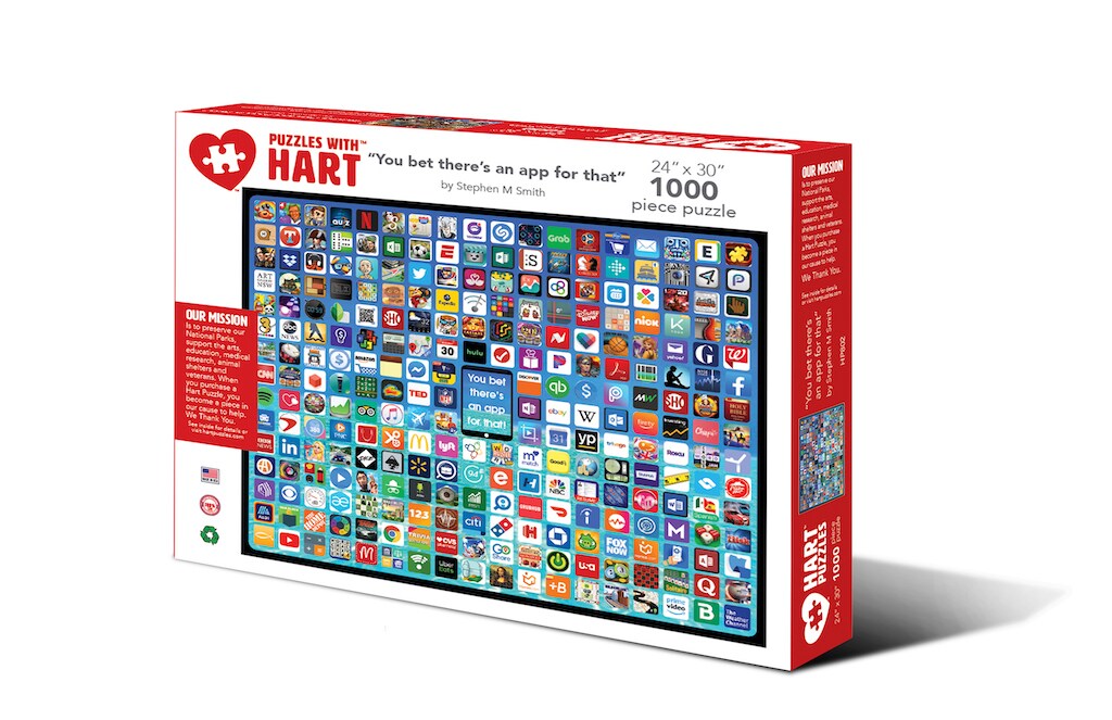 Hart 24&#x22;x30&#x22; 1000 pc Premium Jigsaw Puzzle - You bet there&#x27;s an app for that!