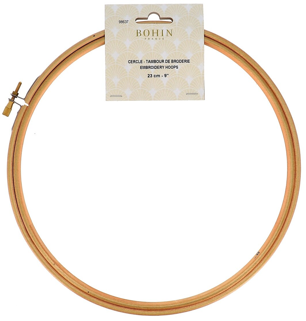 Bohin Agathis Wood Embroidery Hoop 9&#x22;