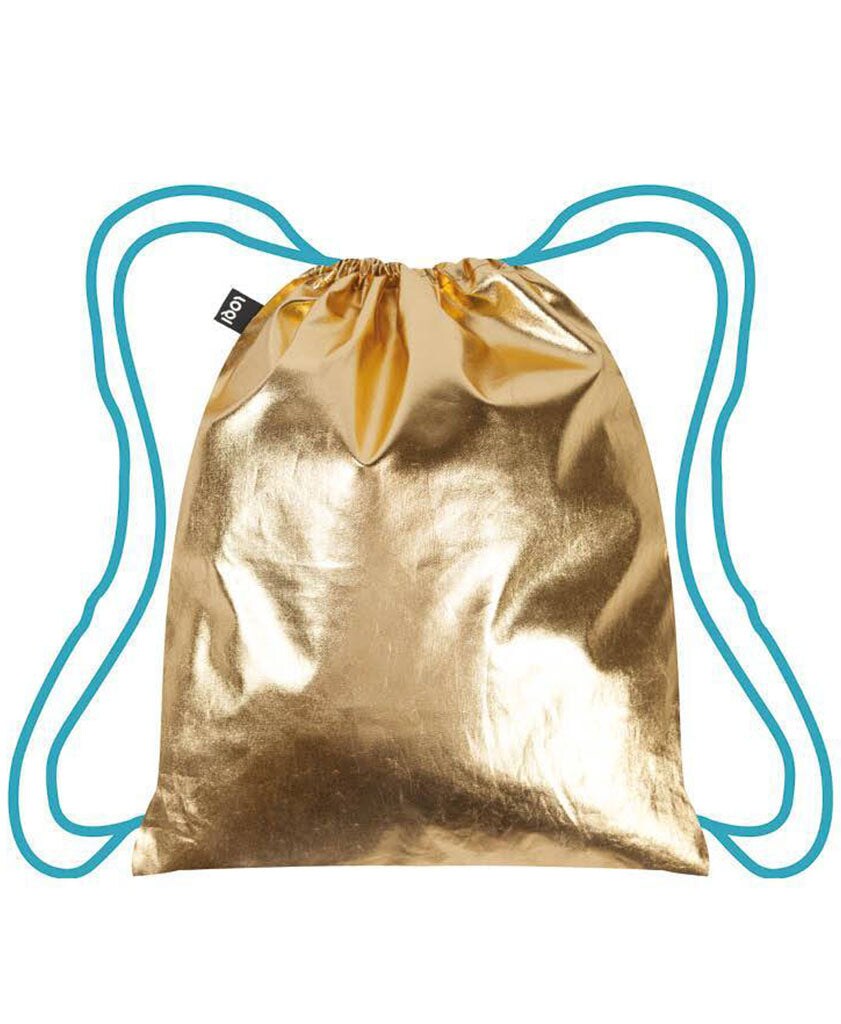 LOQI METALLIC Gold/Blue Backpack
