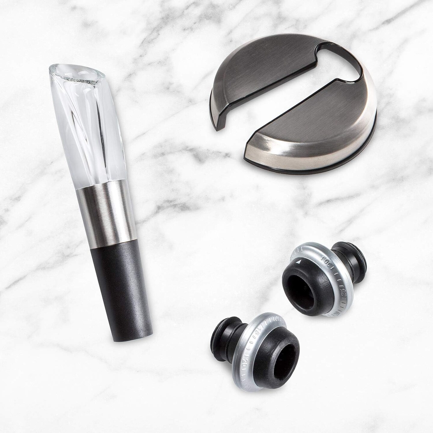 Ivation Electric Wine Opener, 7-Piece Wine Gift Set, Electric Bottle Opener, Wine Aerator Pourer
