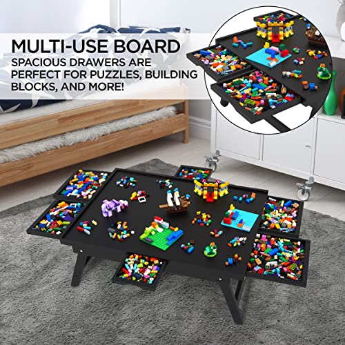 Jumbl 1000 Piece Puzzle Board, 23&#x201D; x 31&#x201D; Wooden Jigsaw Puzzle Table Board