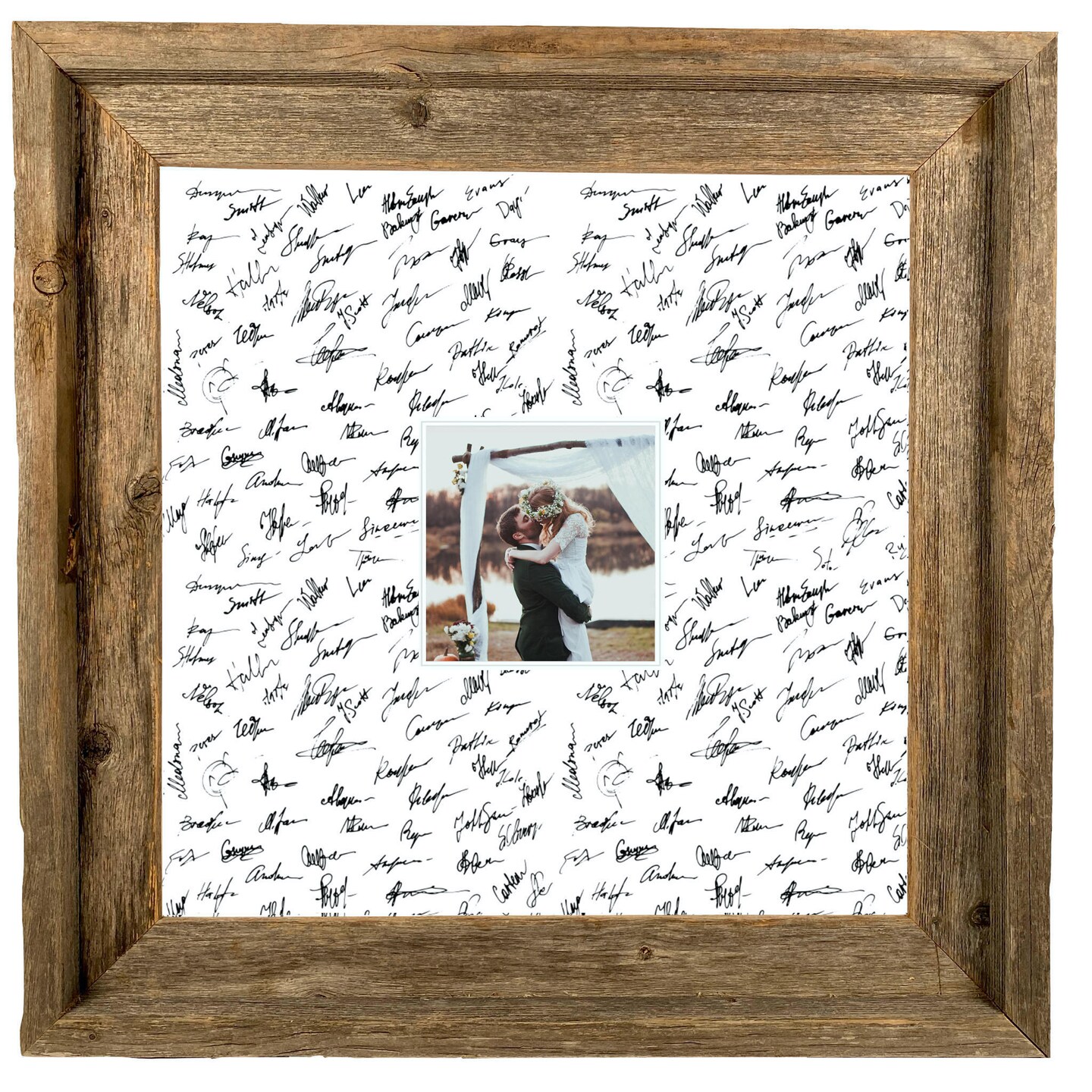 BarnwoodUSA Signature Mat for Weddings, Graduations, Special Moments Picture Frame