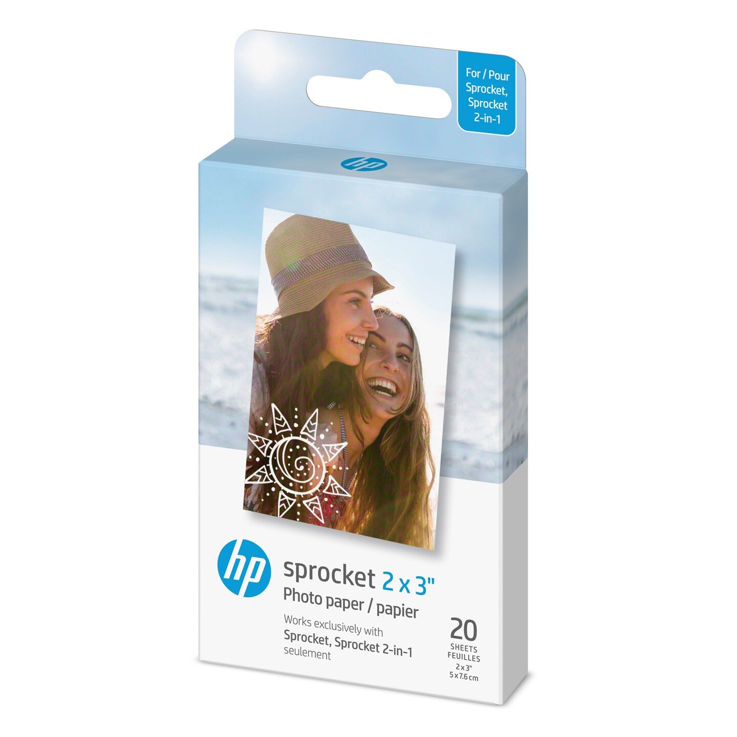 HP Sprocket Sticky Back Zink Photo Paper 2x3, Photo Paper Compatible with HP Sprocket Photo Printers