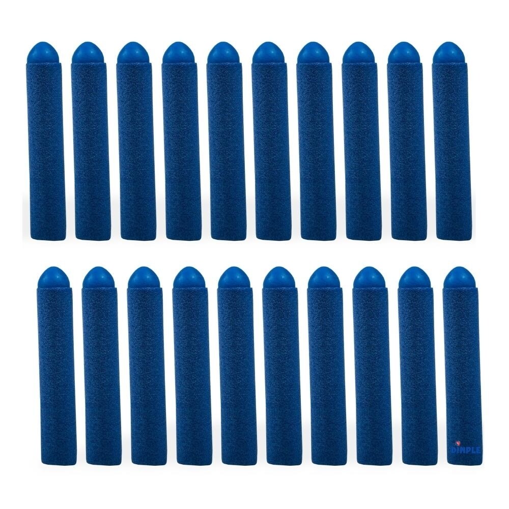 20 Pack Foam Toy Dart Refill Bullets Blue Fine For Nerf Gun Shooting