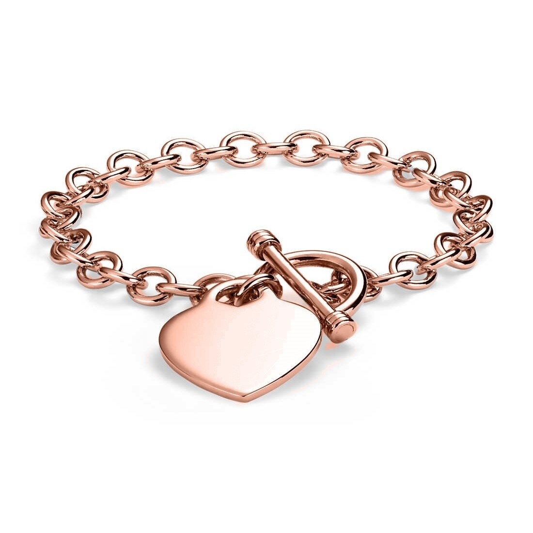 Heart Charm Toggle Bracelet