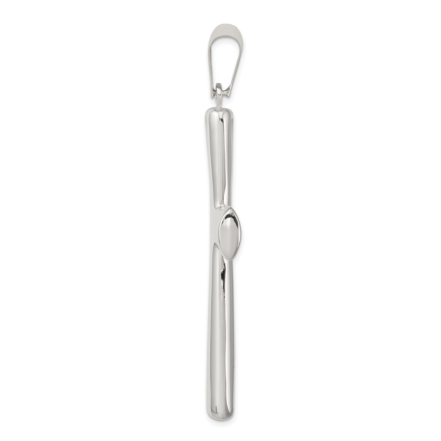 Sterling Silver Cross Pendant Religious Jewelry 63.6mm x 39.2mm