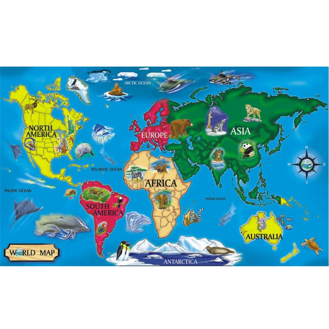 Melissa &#x26; Doug&#xAE; Floor Puzzle World Map