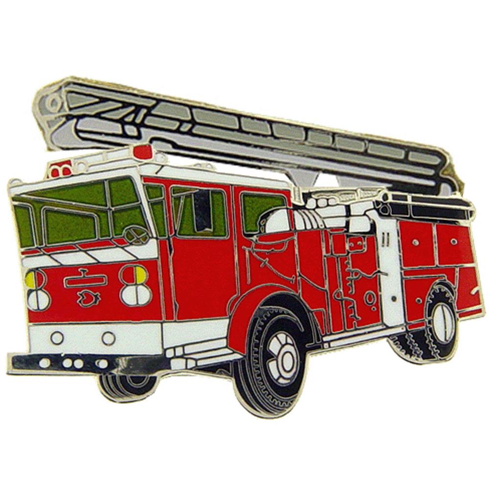 Fire Ladder Truck Pin Red 1 5/8" Michaels