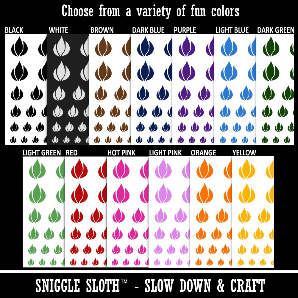 Fire Symbol Temporary Tattoo Water Resistant Fake Body Art Set Collection