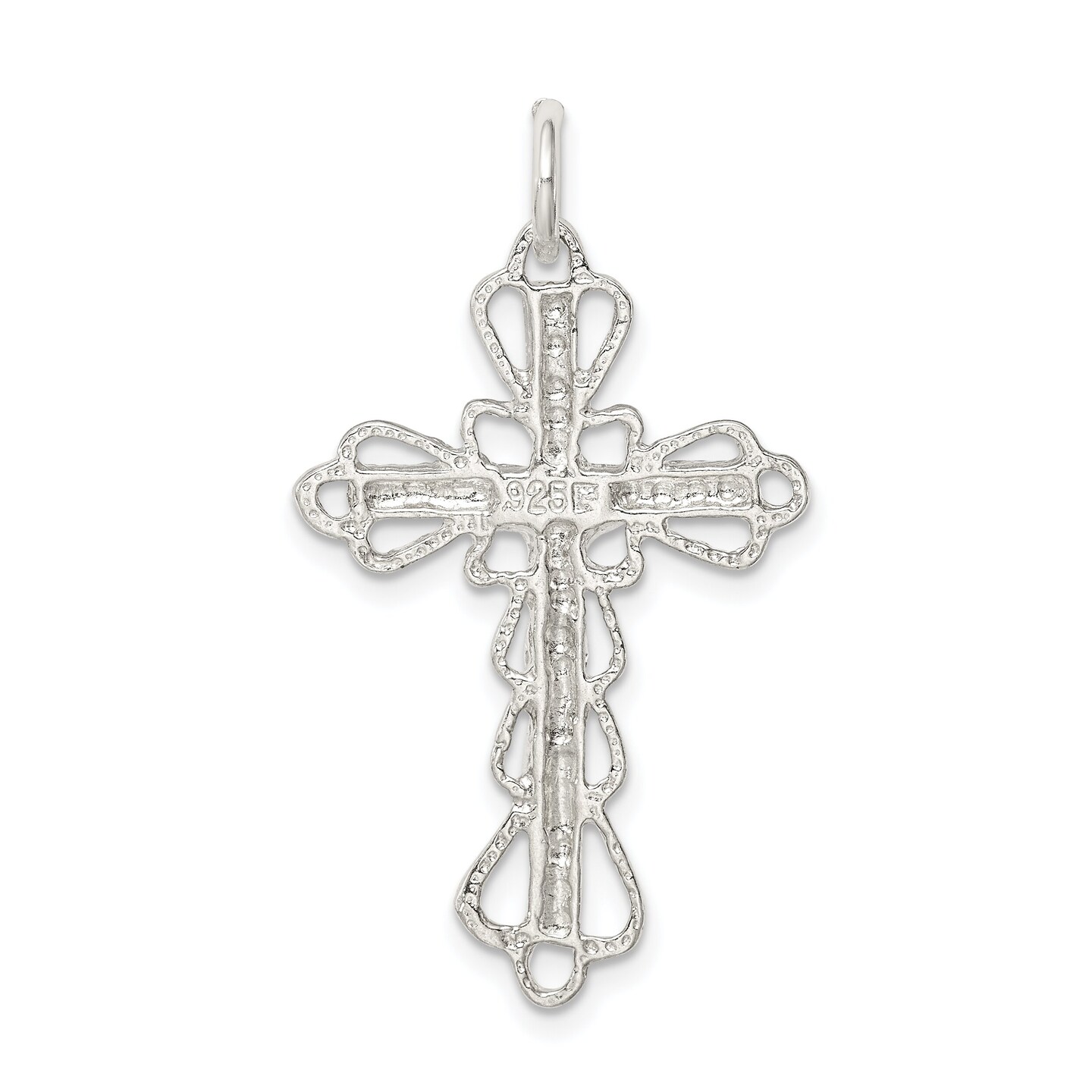 Sterling Silver Crucifix Pendant Religious Jewelry 36.6mm x 21mm