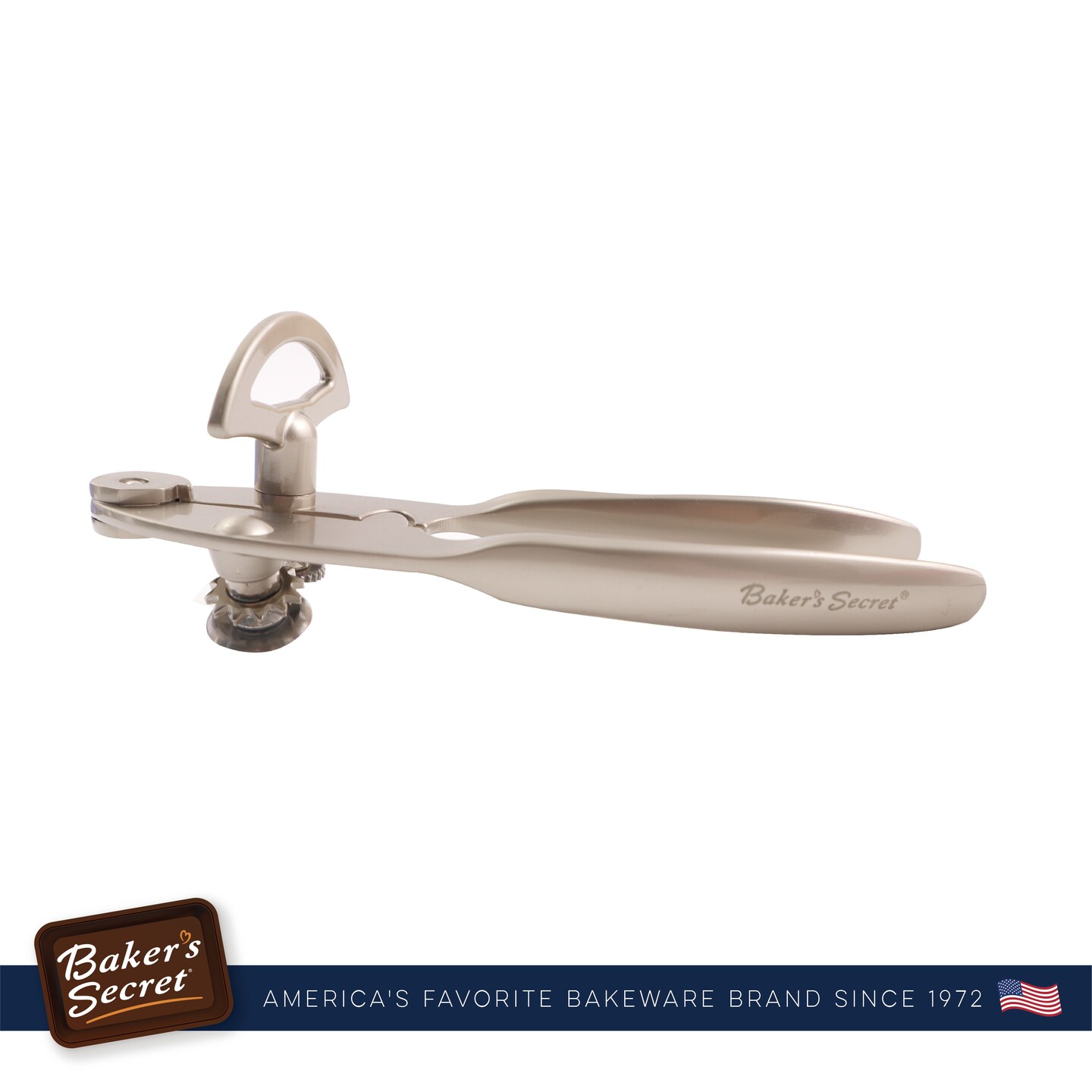 Baker&#x27;s Secret - Can Opener Stainless Steel Heavy Duty Tin Can Opener