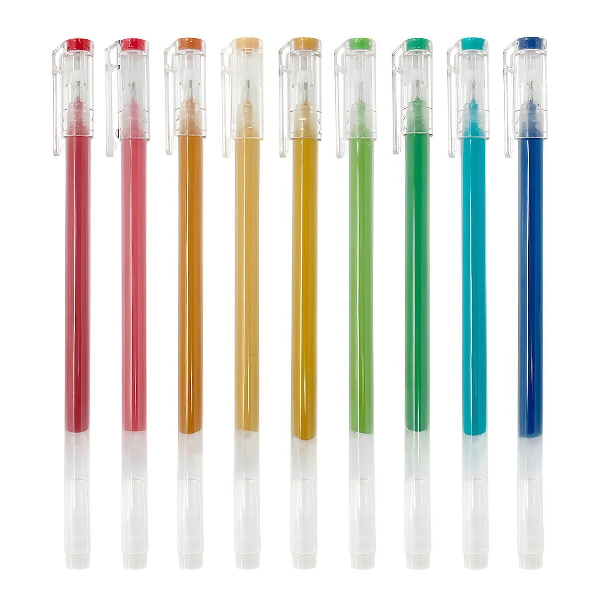 Wrapables Colorful Gel Ink Pens, 0.5mm Fine Point, for Home, Office, Stationery (Set of 9)