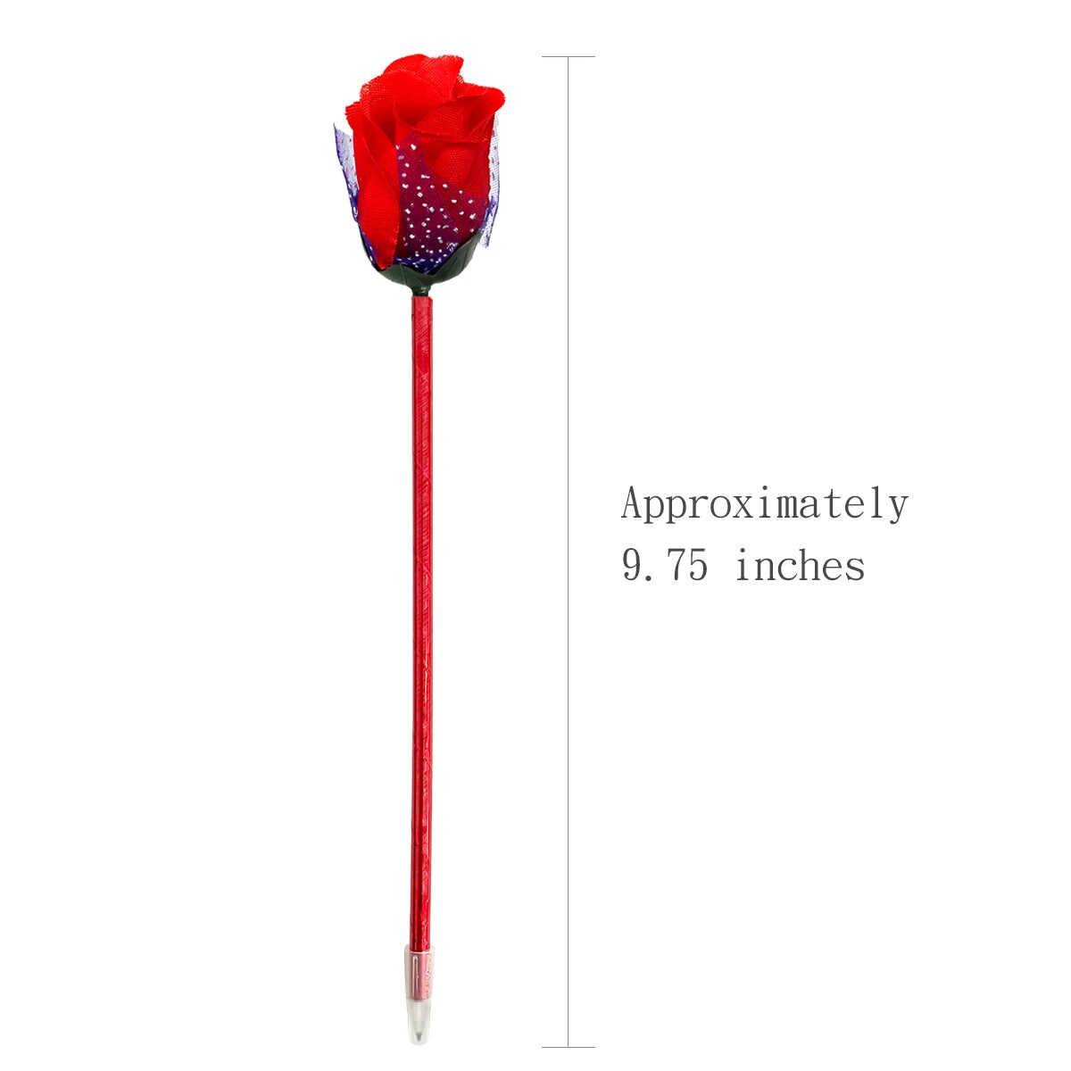 Wrapables Rose Flower Ballpoint Pens, Novelty Pens for Office, Valentine&#x27;s Day, Mother&#x27;s Day, and Party Favors (Set of 12)