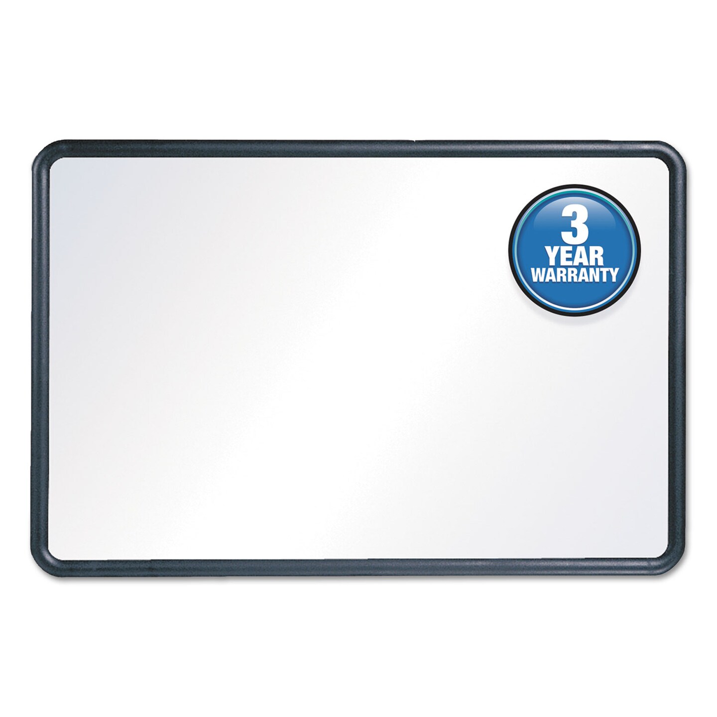 Contour Dry Erase Board, 24 x 18, Melamine White Surface, Black Plastic Frame Contour Dry Erase Board, 24 x 18, Melamine White Surface, Black Plastic Frame