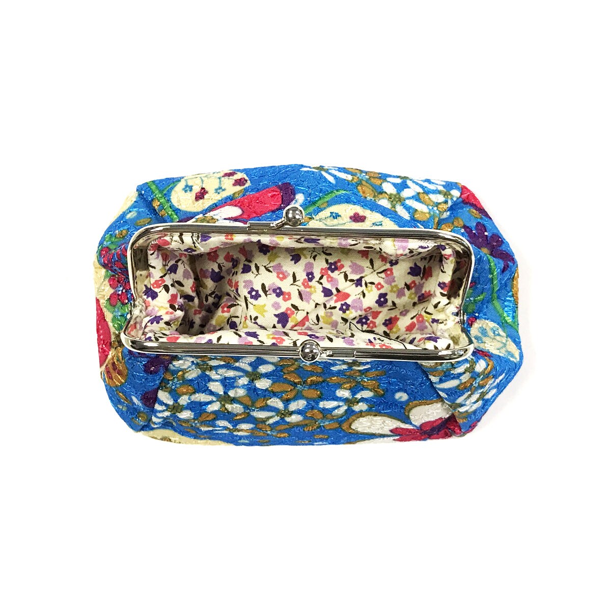 Wrapables Canvas and Embroidered Floral Coin Purse Clutch Wallet (Set of 2)