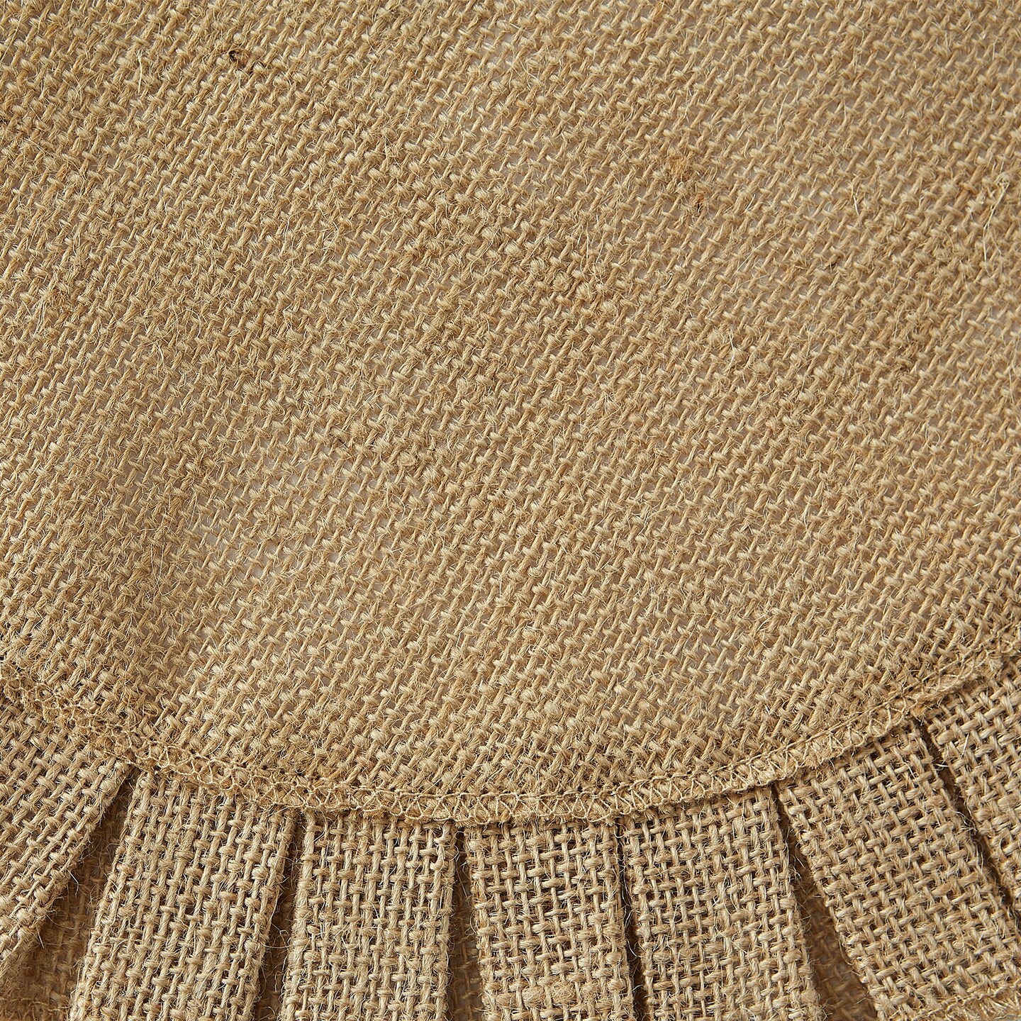 DII Natural Jute Round Ruffle Trim  Placemat Set/6