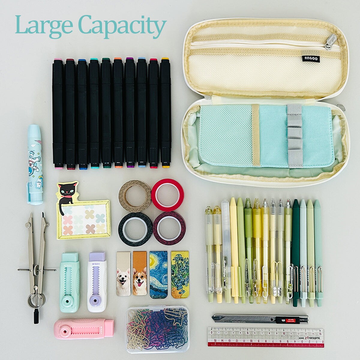 Custom Pencil Case With Compartments Large Capacity Aesthetic