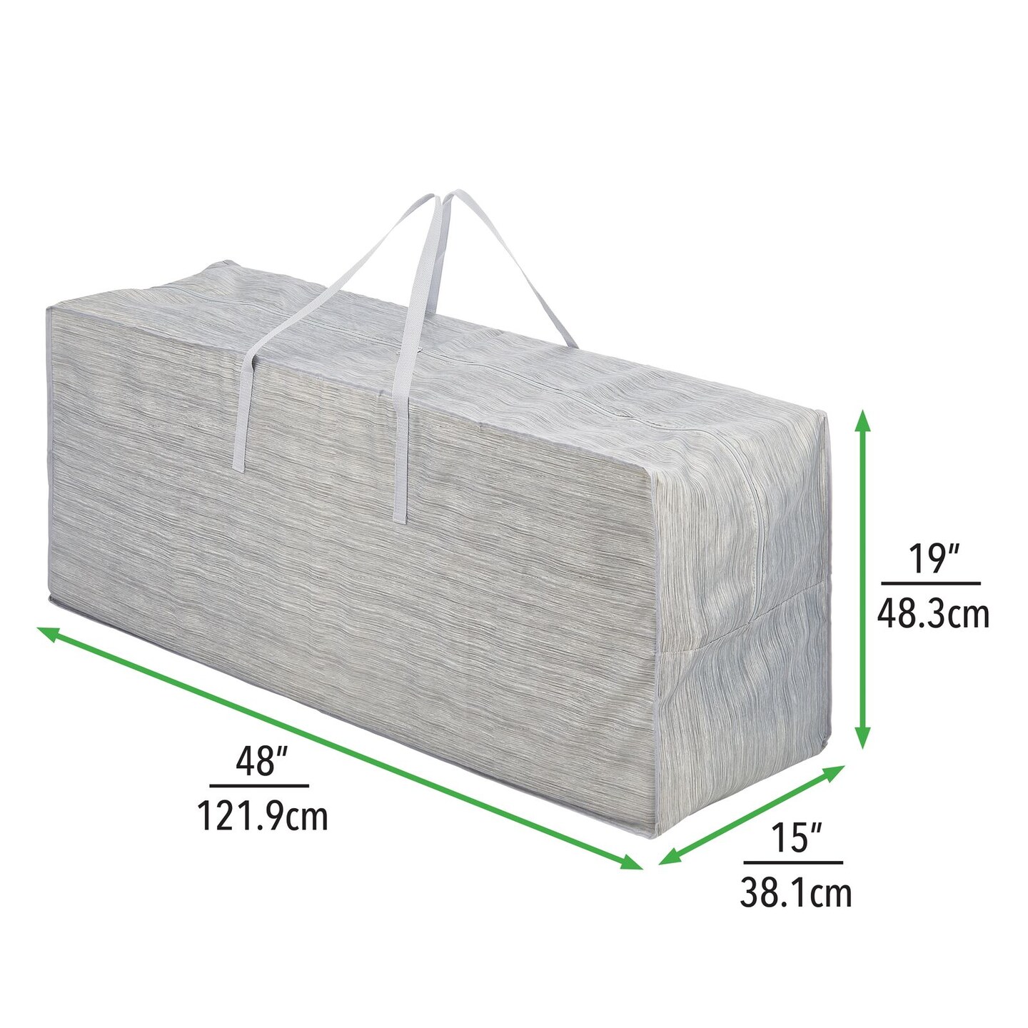mDesign Extra Large Christmas Tree Storage Bag with Handles, Zip Close