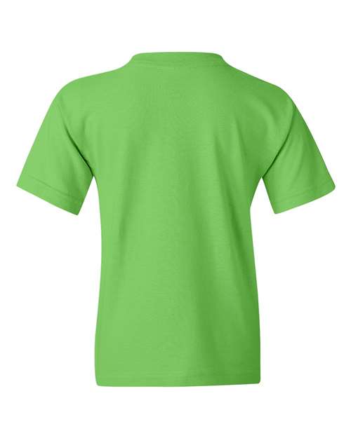 Youth Short Sleeve Heavy Cotton T-Shirt Breathable and Long Lasting