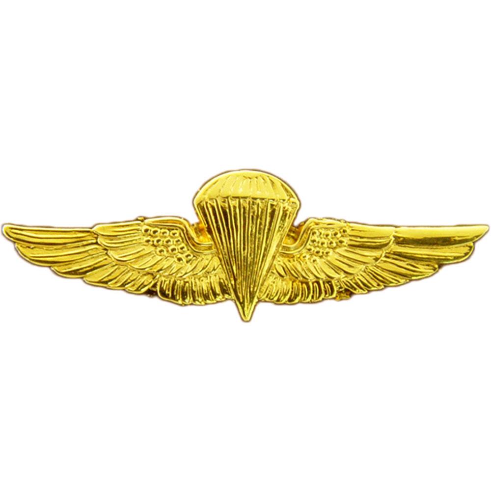 EE, Inc. US Navy and USMC Parachutists Badge Lapel Pin 1-3/8 Inches, Gold, Small