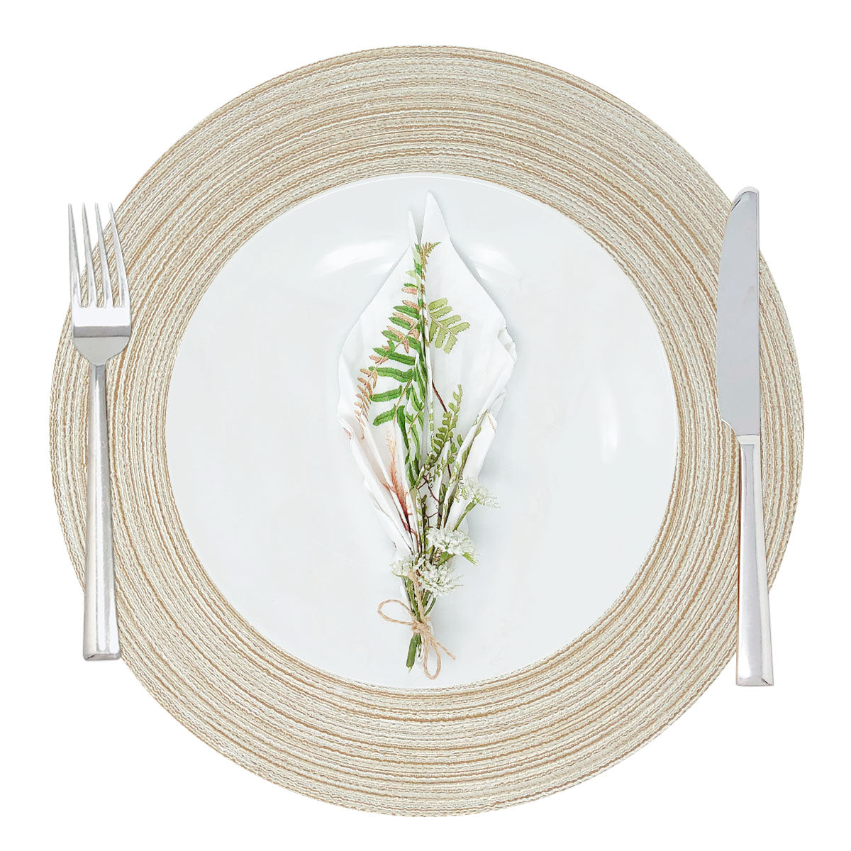 Wrapables 15&#x22; Woven Round Placemats (Set of 6)
