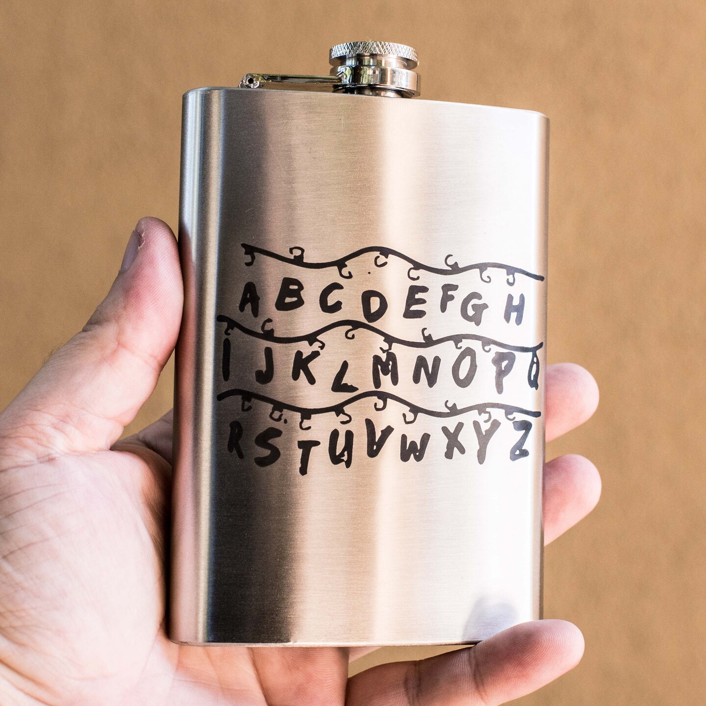8oz Alphalights Stainless Steel Flask 8oz Alphalights Stainless Steel Flask