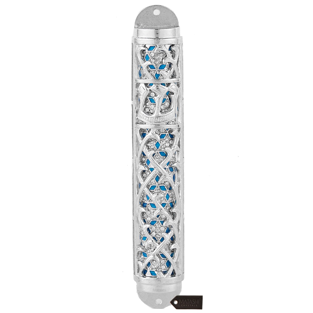 Mixed Small & Big Rhinestones Mezuzah 7 Mixed Colors