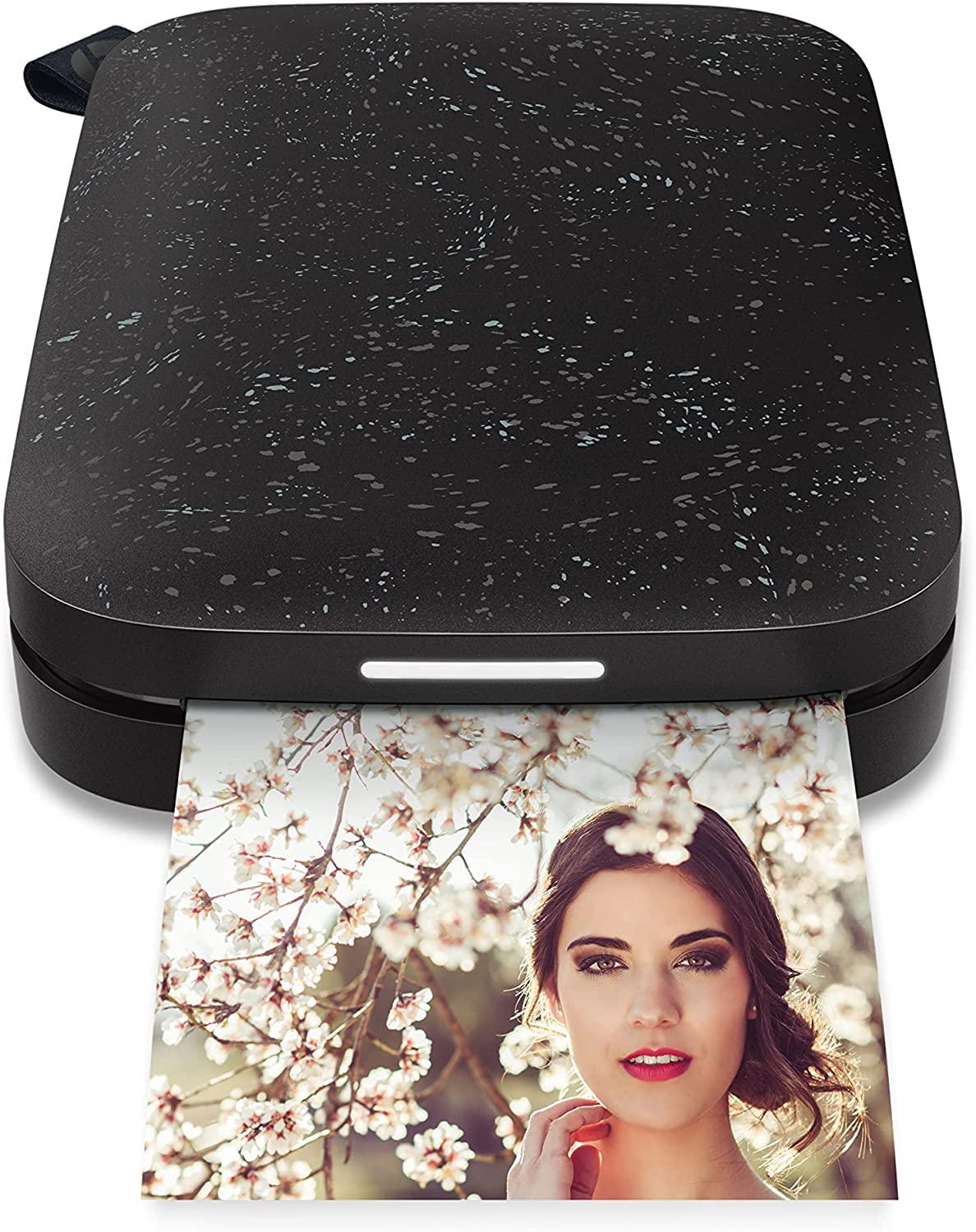 HP Sprocket Portable Photo Printer (Noir) – Instantly Print 2x3”  Sticky-backed Photos from Your Phone 