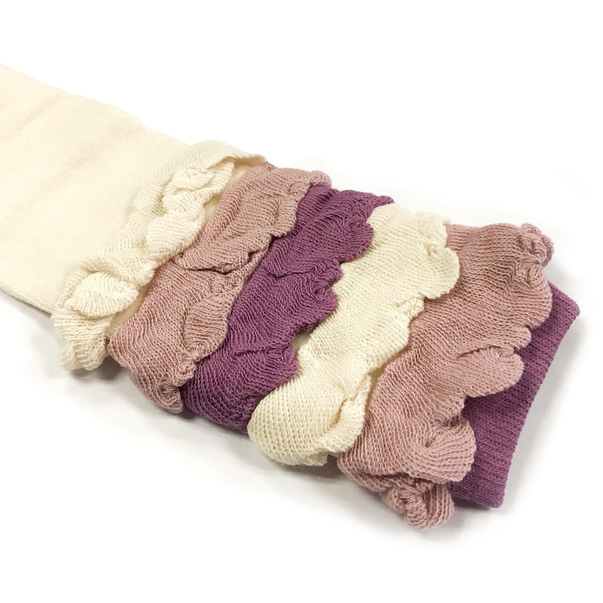 Wrapables Colorful Baby Leg Warmers Set of 3, Half Ruched and Bows