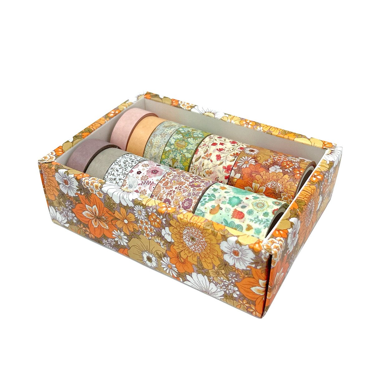 Wrapables Decorative Washi Tape Box Set for DIY Arts &#x26; Crafts, Scrapbooking, Diary, Stationery, Card-Making, Gift Wrapping (12 Rolls)