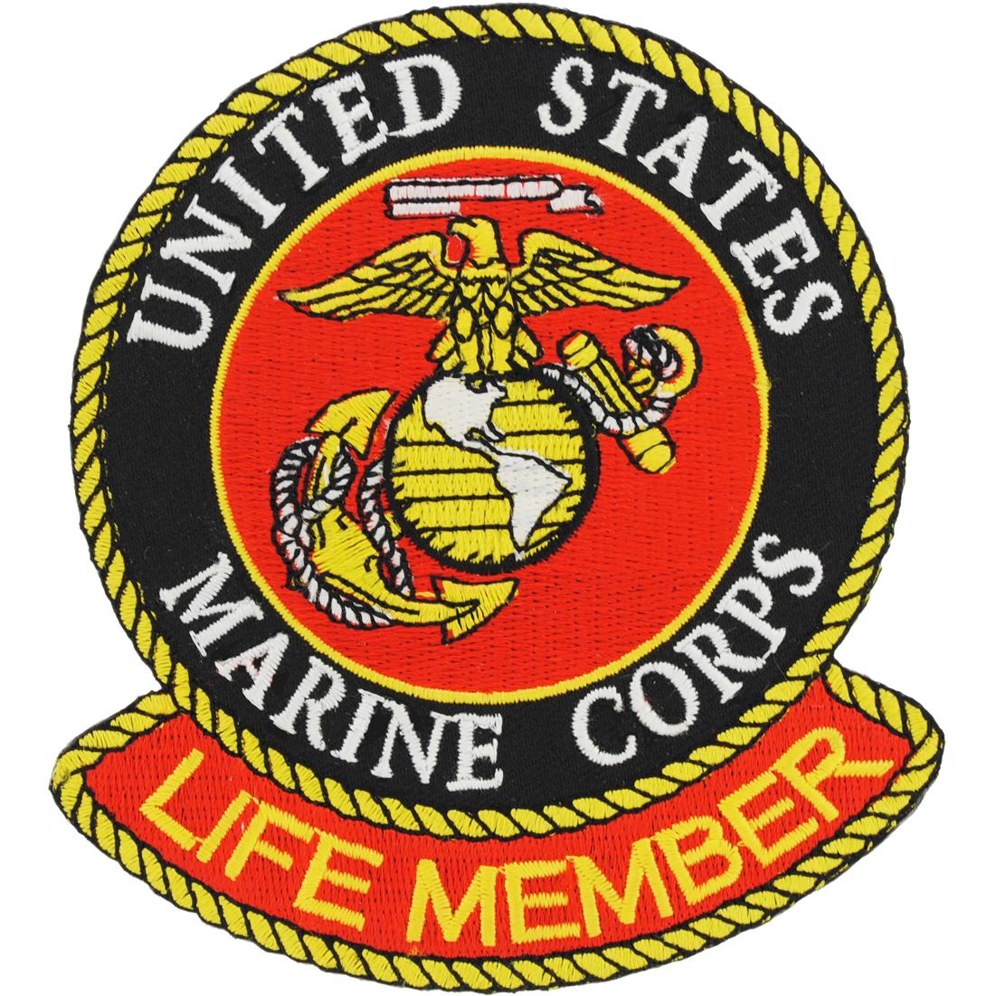 U.S.M.C. Life Member Patch 4&#x22;