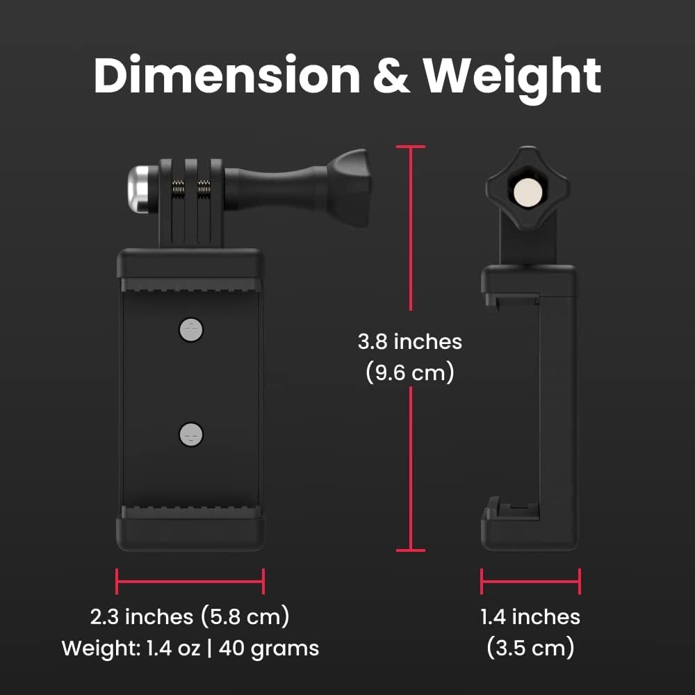 Pivo Action Mount Lightweight Smartphone Holder Stand with Universal Clamp Adapter