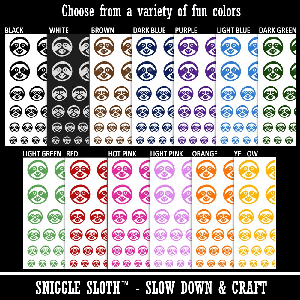 Sloth Face Temporary Tattoo Water Resistant Fake Body Art Set Collection