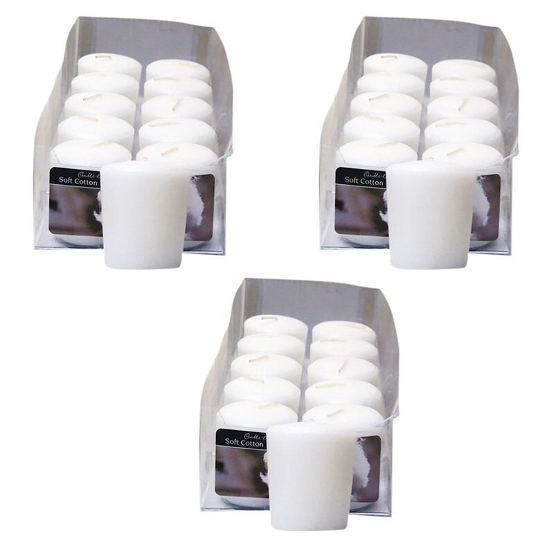 Candle-Lite Top Votive Candle- Soft Cotton Blanket (12pcsCandle Price) (Pack of 3)