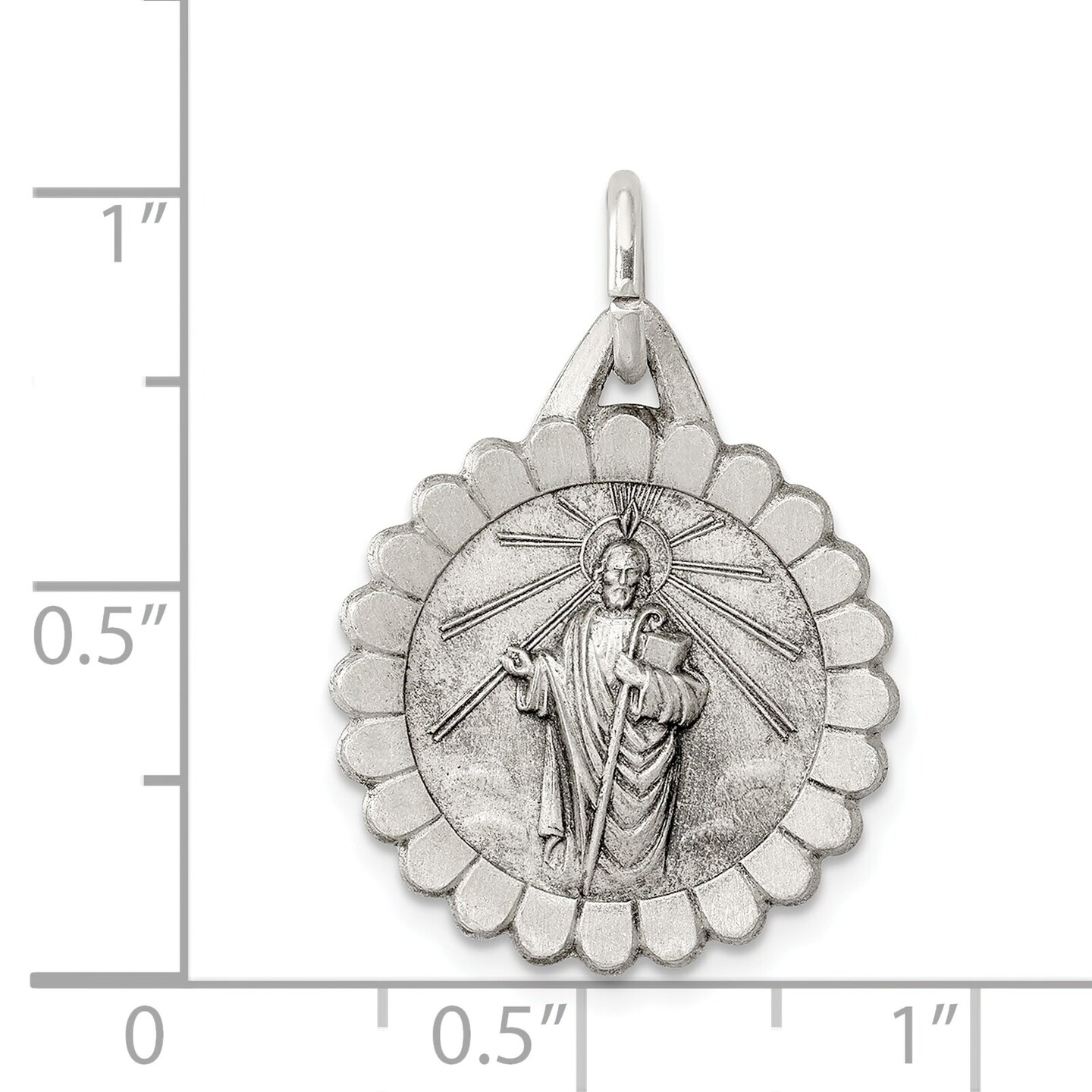 Sterling Silver Saint Jude Thaddeus Medal