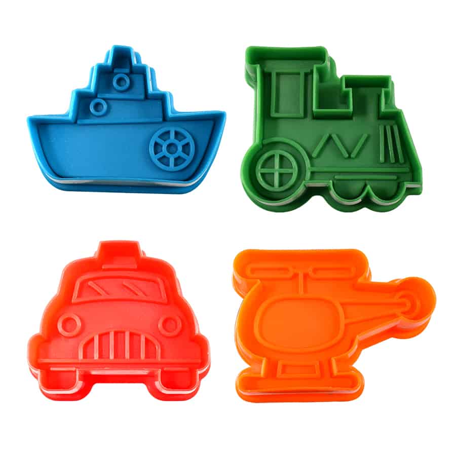 Transportation Pastry &#x26; Cookies Stampers Set /4