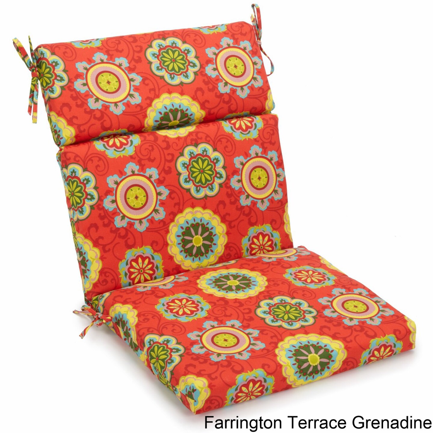 22-inch by 45-inch Spun Polyester Outdoor Squared Seat/Back Chair Cushion - Farrington Terrace