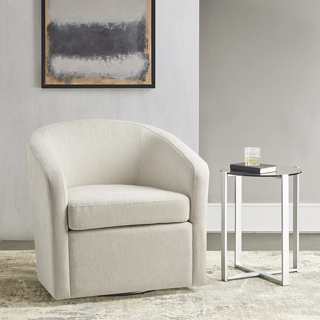 Martha Stewart   Amber Swivel Chair with Ivory Finish MT103-0132