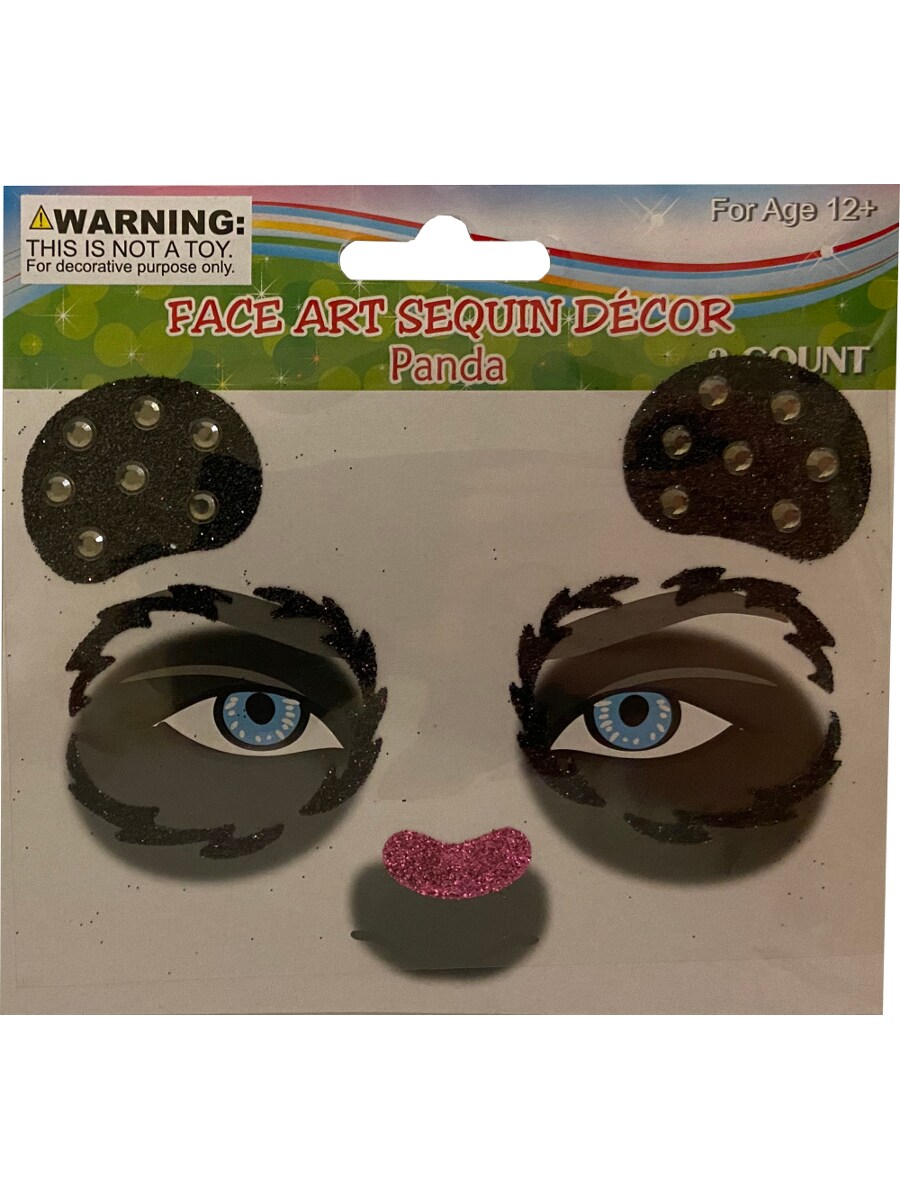 Face Art Panda Gems And Face Stickers Costume Accessory