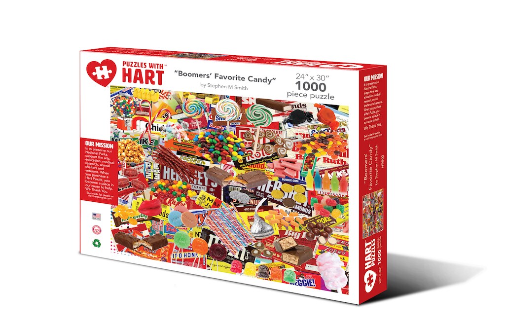 Hart 24&#x22;x30&#x22; 1000 pc Premium Jigsaw Puzzle - Boomers&#x27; Favorite Candy