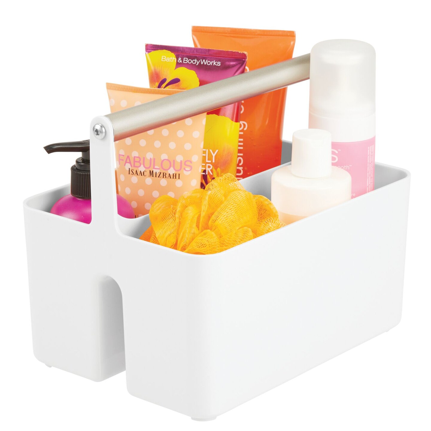 mDesign Plastic Shower Caddy Storage Organizer Utility Tote - Rose