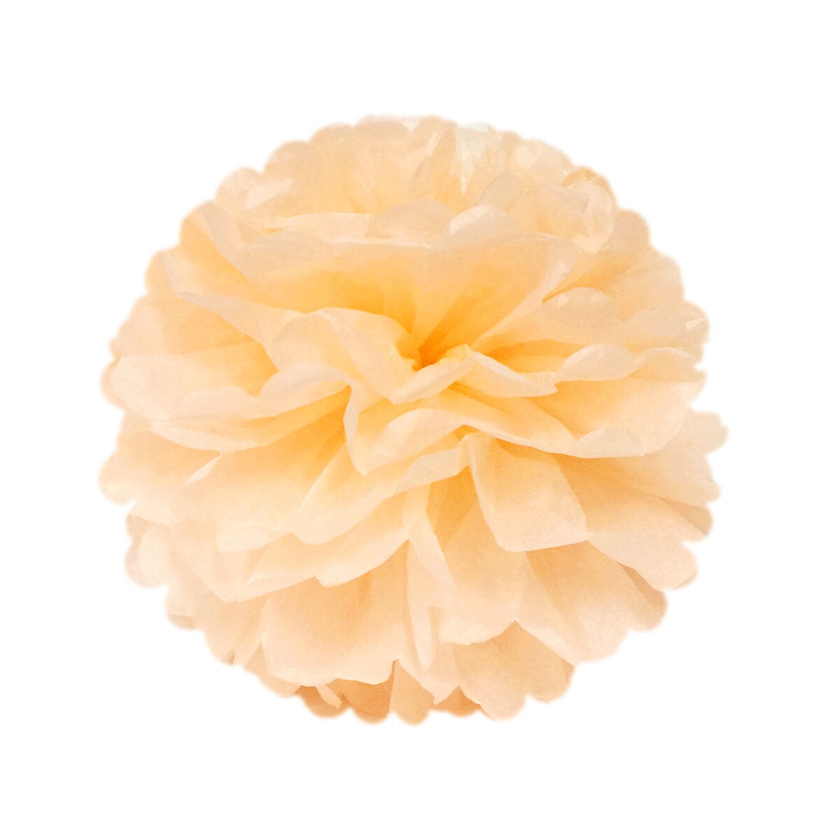 Wrapables Set of 12 Tissue Pom Pom Party Decorations for Weddings, Birthday Parties Baby Showers and Nursery Decor, Peach/Orange/Tan/Ivory