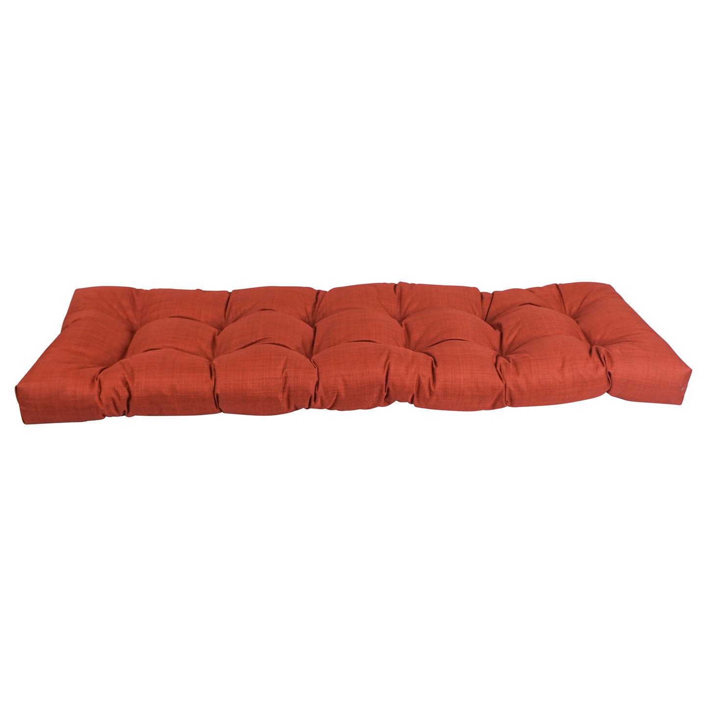 60-inch by 19-inch Tufted Solid Outdoor Spun Polyester Loveseat Cushion Orange-Color