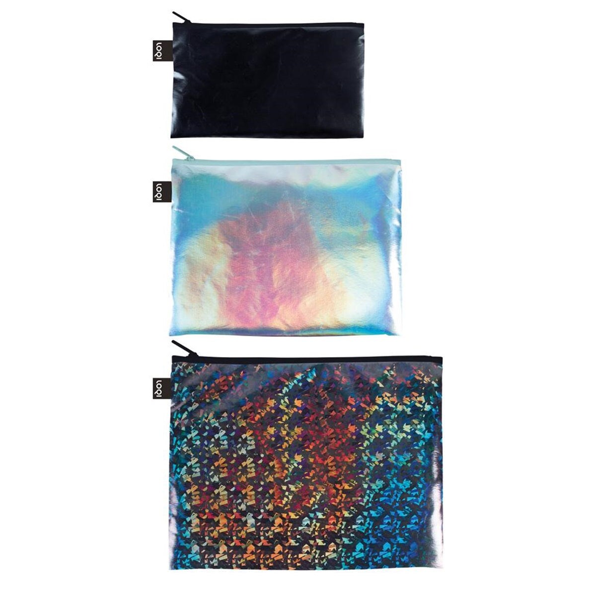 LOQI Metallic Collection Prism Zip Pockets