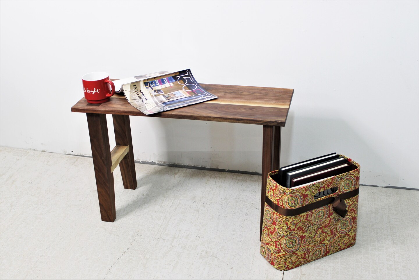 Modern Walnut Crafted Bench, Farmhouse Mudroom Seating MakerPlace by  Michaels