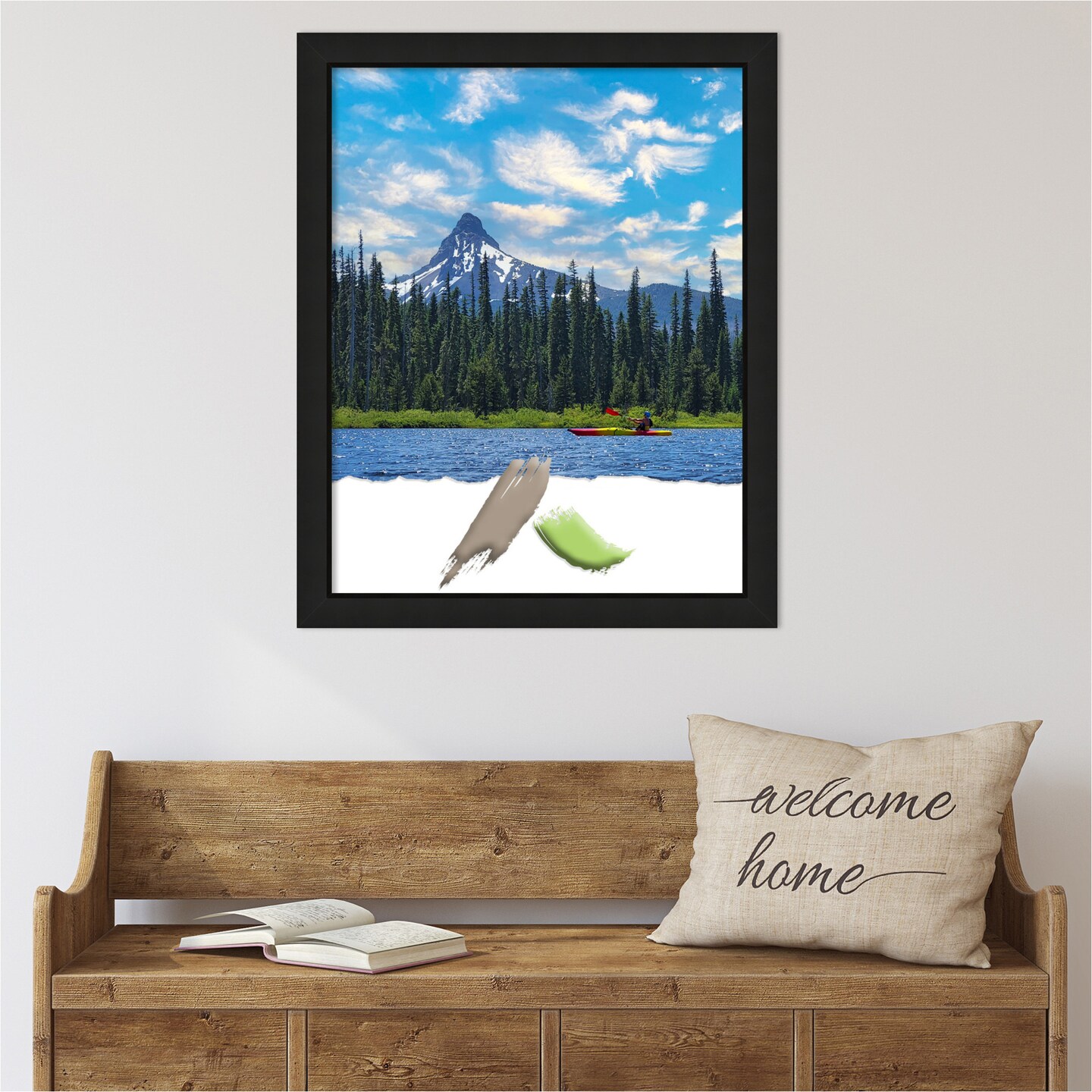 Midnight Black Narrow Wood Picture Frame