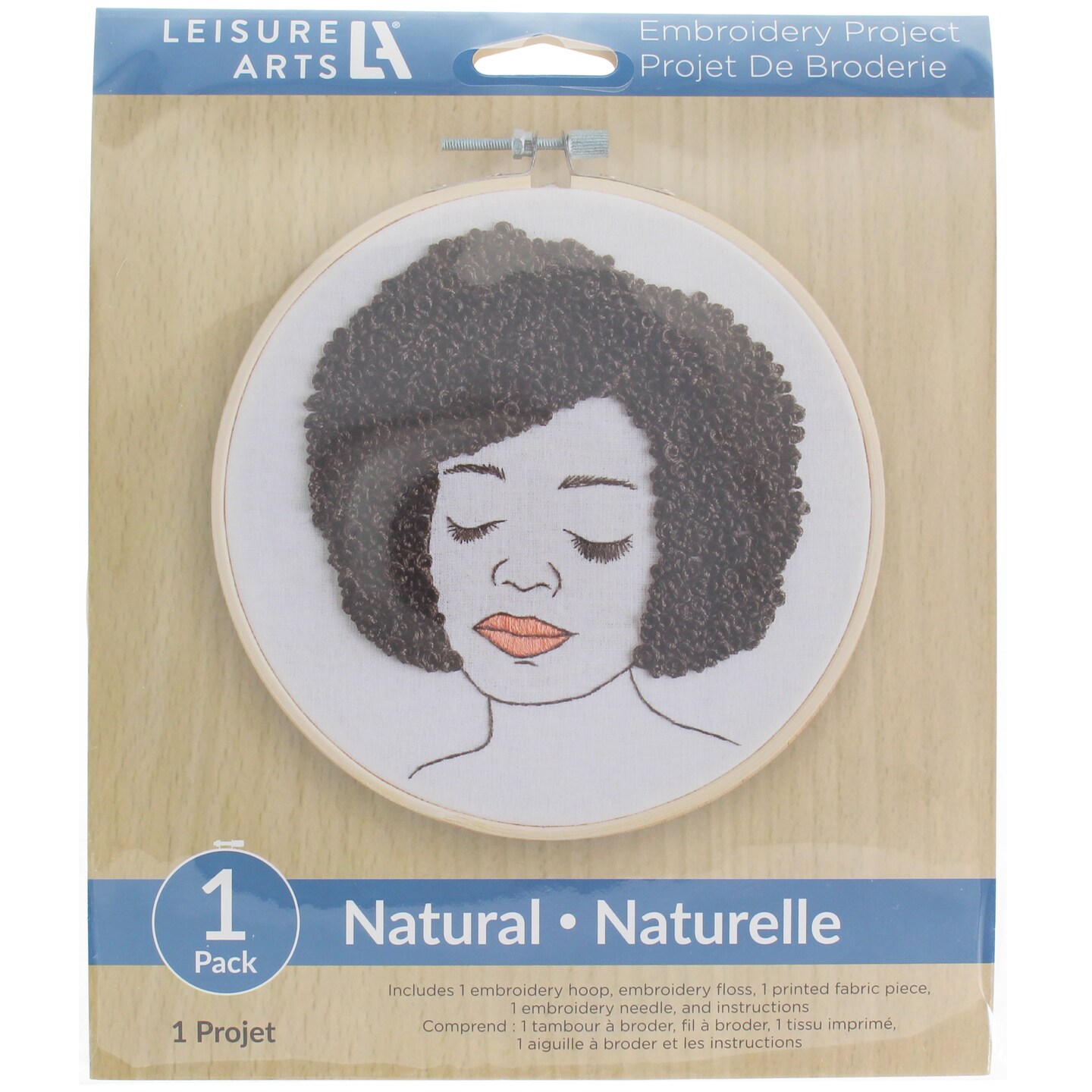 Leisure Arts Embroidery Kit 6" Natural - embroidery kit for beginners - embroidery kit for adults - cross stitch kits - cross stitch kits for beginners - embroidery patterns