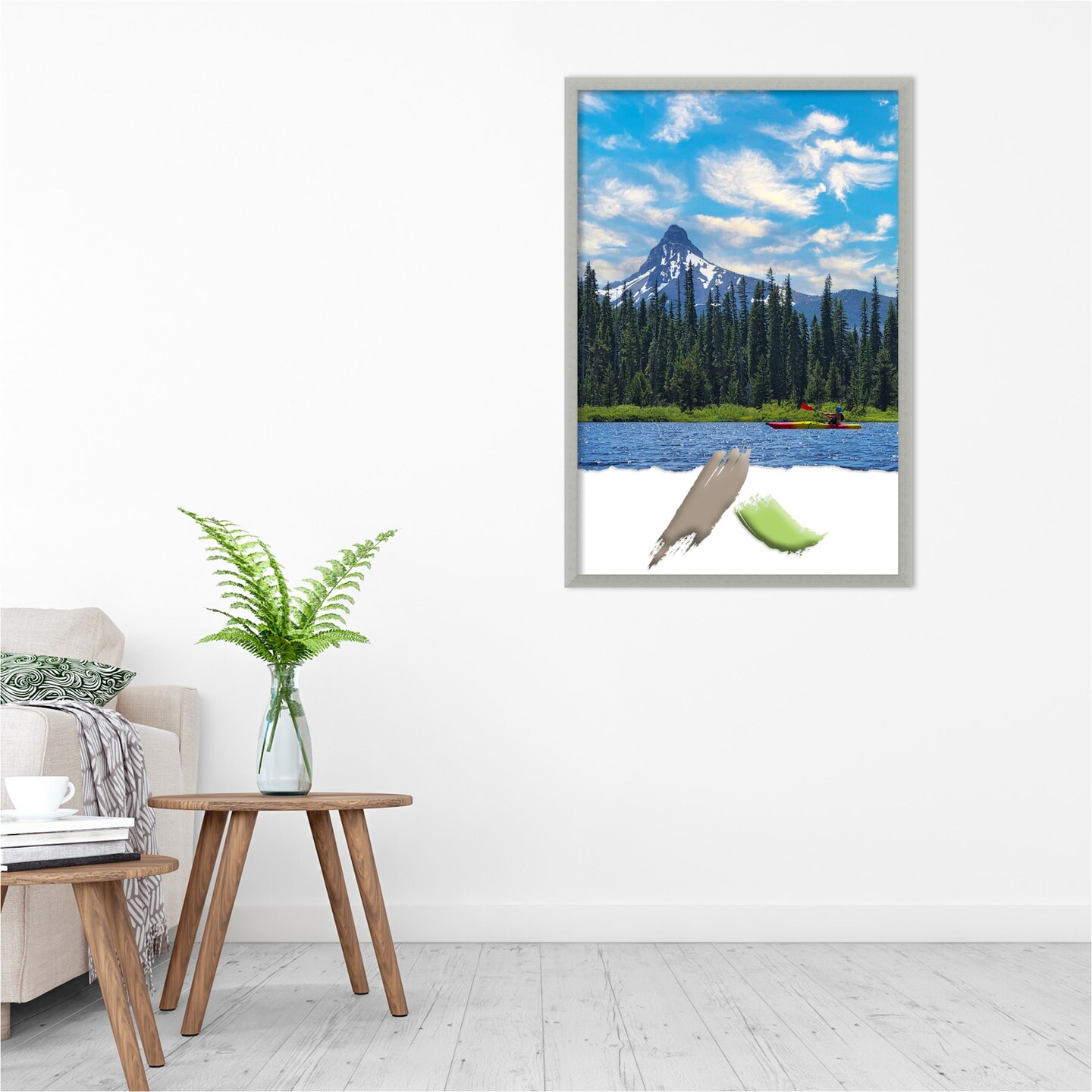 Silver Leaf Wood Picture Frame