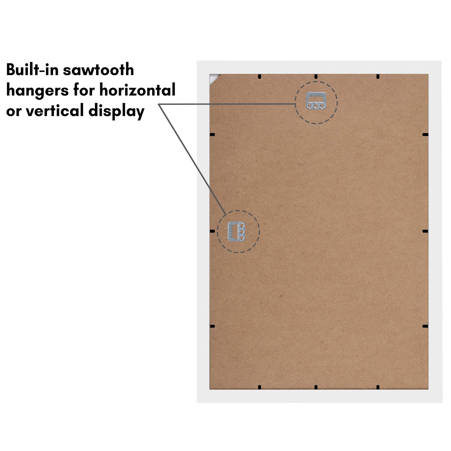 Americanflat Gallery Picture Frame - Photo Frame for Wall Decor - Shatter Resistant Glass - Adjustable Hanging Hardware - Includes Easel for Tabletop Display