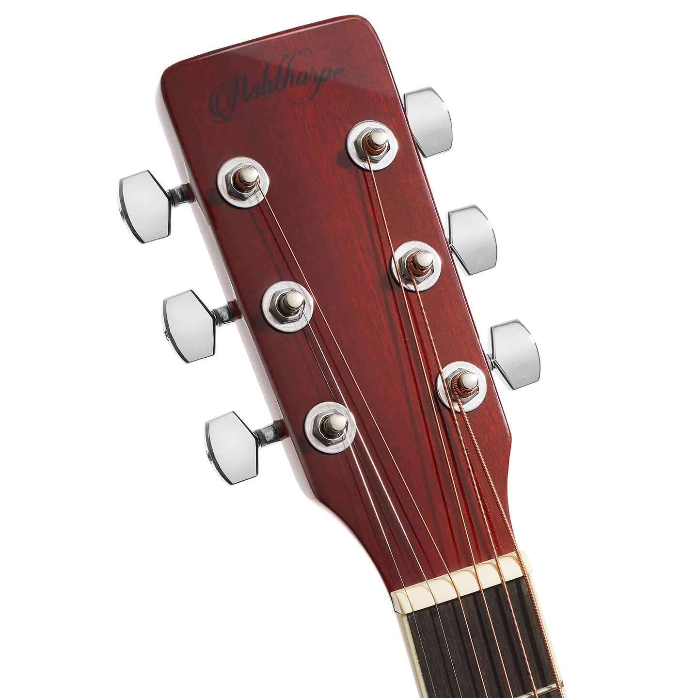 Ashthorpe Left Handed Full-Size Thinline Cutaway Acoustic Electric Guitar Package with 10 Watt Amp